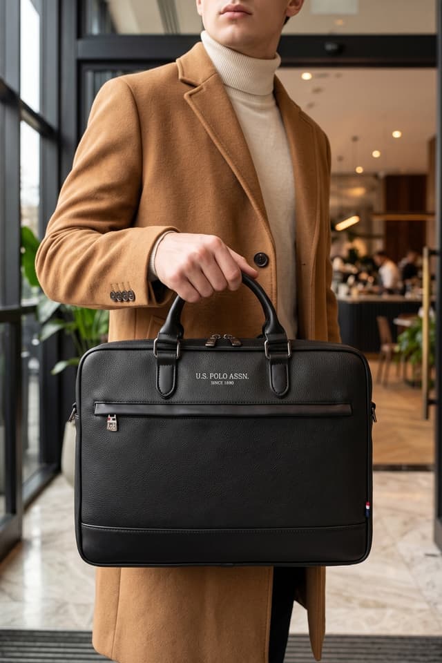 کیف اداری زنانه U.S. Polo Assn با محفظه لپتاپ مدل 26009 مشکی کیف اداری زنانه U.S. Polo Assn با محفظه لپتاپ مدل 26009 مشکی