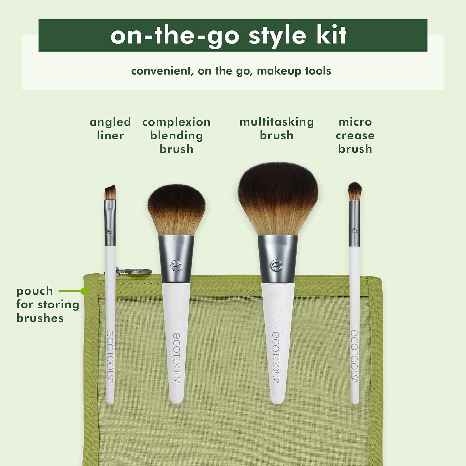 ست برس آرایشی Ecotools مدل On The Go EC-1613 ست برس آرایشی Ecotools مدل On The Go EC-1613