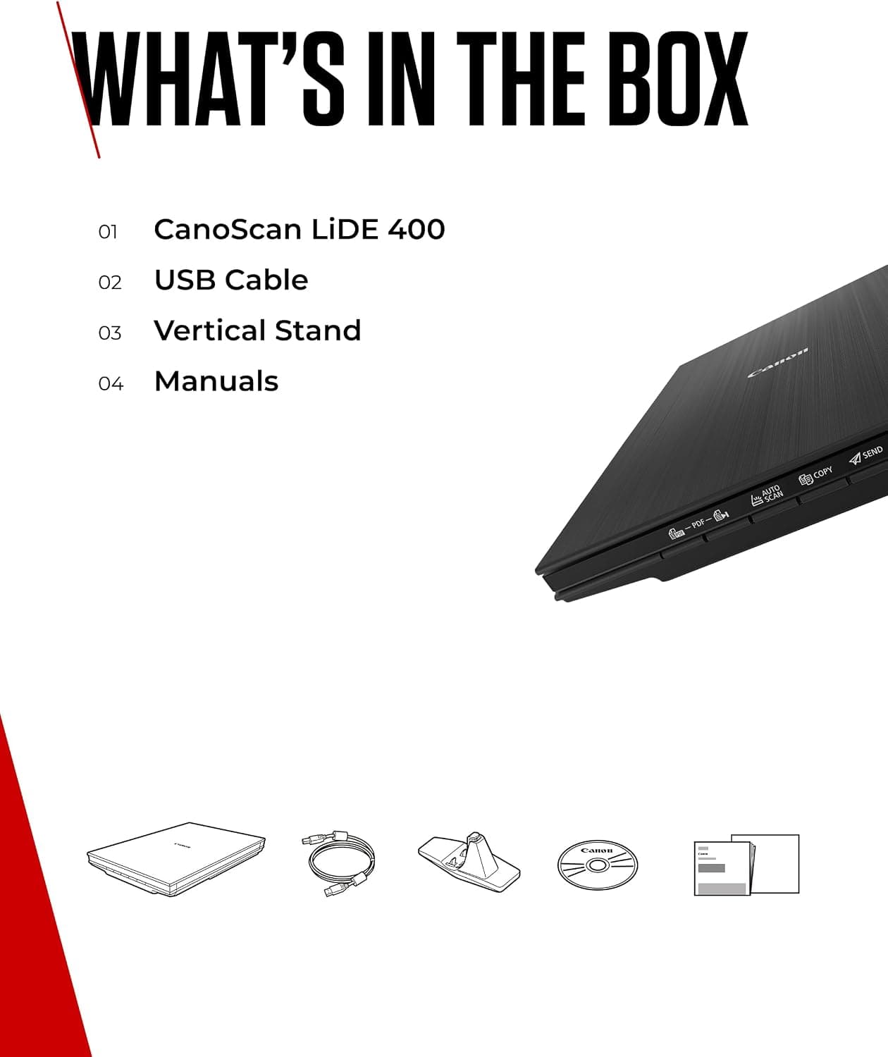 اسکنر تخت Canon CanoScan مشکی با رزولوشن 4.800 × 4.800 dpi مدل LiDE 400 اسکنر تخت Canon CanoScan مشکی با رزولوشن 4.800 × 4.800 dpi مدل LiDE 400