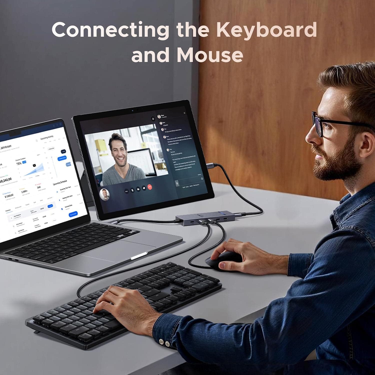 هاب USB C ششکاره UGREEN با تصویر 4K، انتقال داده 10Gbps و شارژ 100W PD هاب USB C ششکاره UGREEN با تصویر 4K، انتقال داده 10Gbps و شارژ 100W PD
