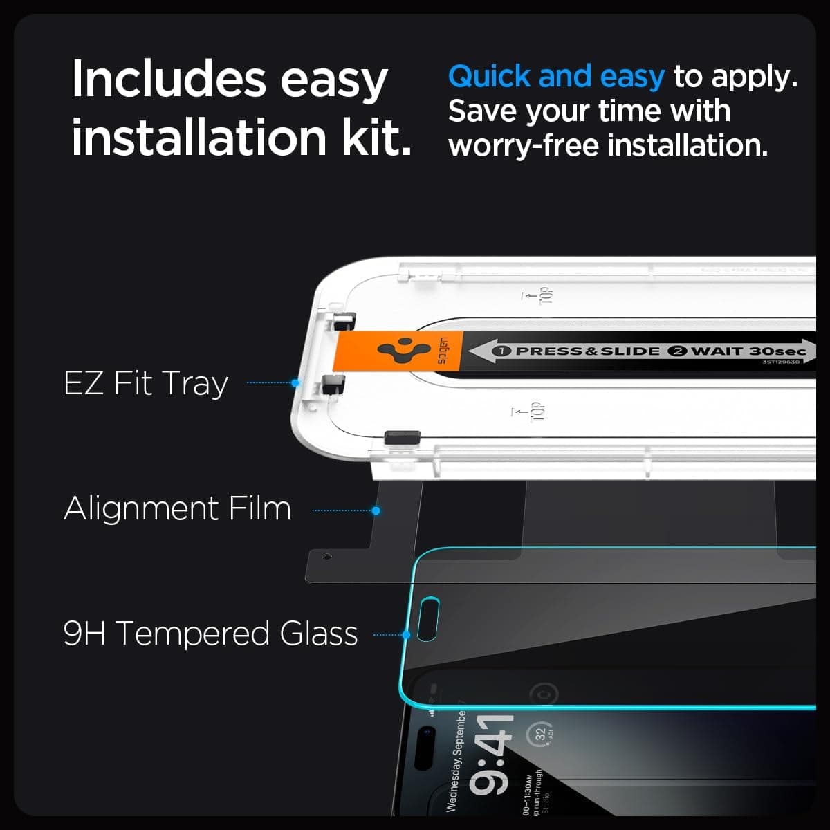 محافظ صفحهنمایش حریمخصوصی Spigen GLAStR EZ FIT iPhone 15 Pro MAX 2 عددی محافظ صفحهنمایش حریمخصوصی Spigen GLAStR EZ FIT iPhone 15 Pro MAX 2 عددی