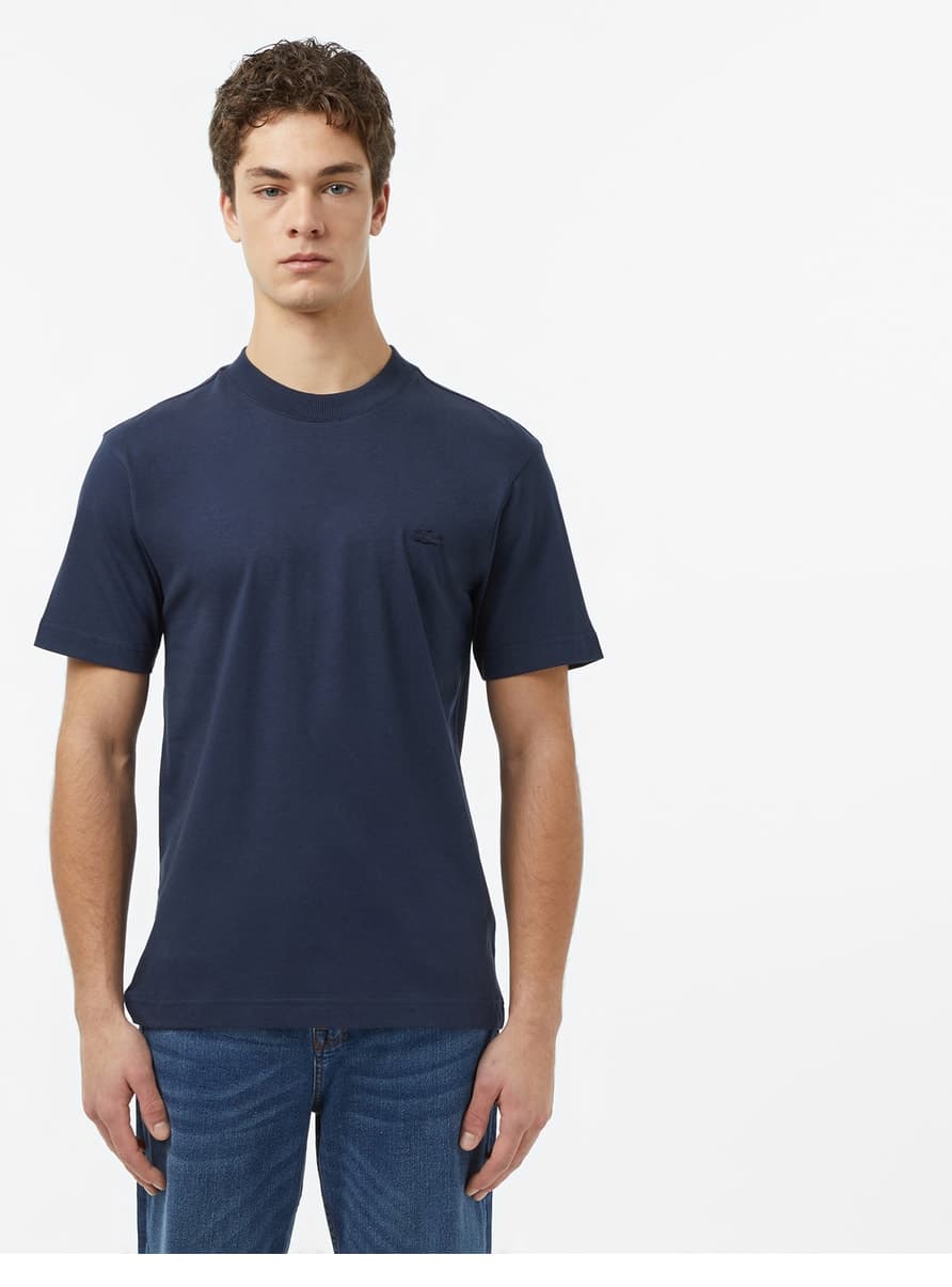 تیشرت مردانه Lacoste فیت ریلکس یقه گرد لاجوردی تیشرت مردانه Lacoste فیت ریلکس یقه گرد لاجوردی