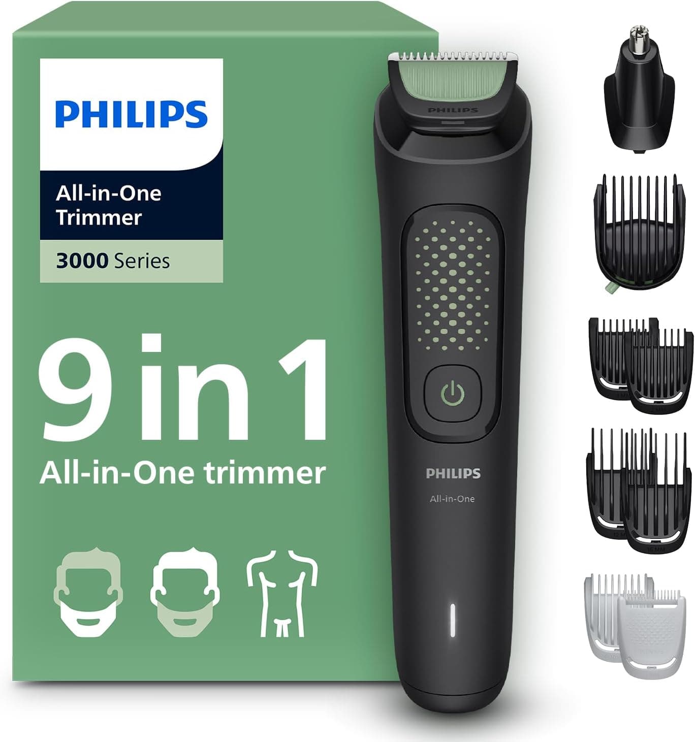 ست اصلاح مردانه PHILIPS سری 3000، 9in1، صورت، مو و بدن، خشک و مرطوب مدل MG3946/15 ست اصلاح مردانه PHILIPS سری 3000، 9in1، صورت، مو و بدن، خشک و مرطوب مدل MG3946/15