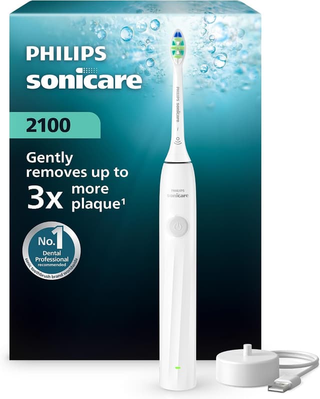 مسواک برقی شارژی PHILIPS سری 2100 با پاککنندگی ۳ برابری پلاک، باتری ۱۴روزه، ۲ سرعت، SmartTimer و QuadPacer مدل HX4021/01 مسواک برقی شارژی PHILIPS سری 2100 با پاککنندگی ۳ برابری پلاک، باتری ۱۴روزه، ۲ سرعت، SmartTimer و QuadPacer مدل HX4021/01