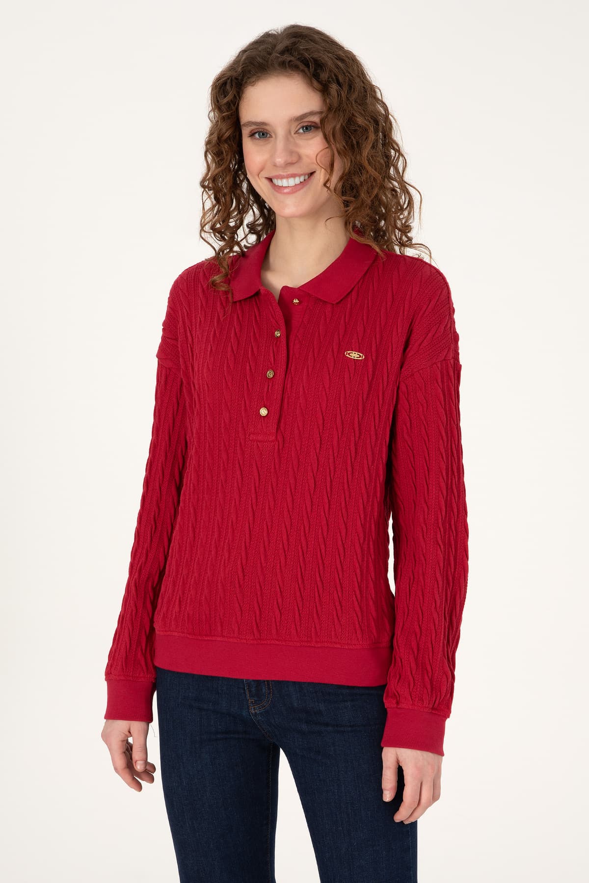 سوئیشرت زنانه U.S. Polo Assn. رنگ فرامبوآز تیره مدل 50313553-VR104 سوئیشرت زنانه U.S. Polo Assn. رنگ فرامبوآز تیره مدل 50313553-VR104