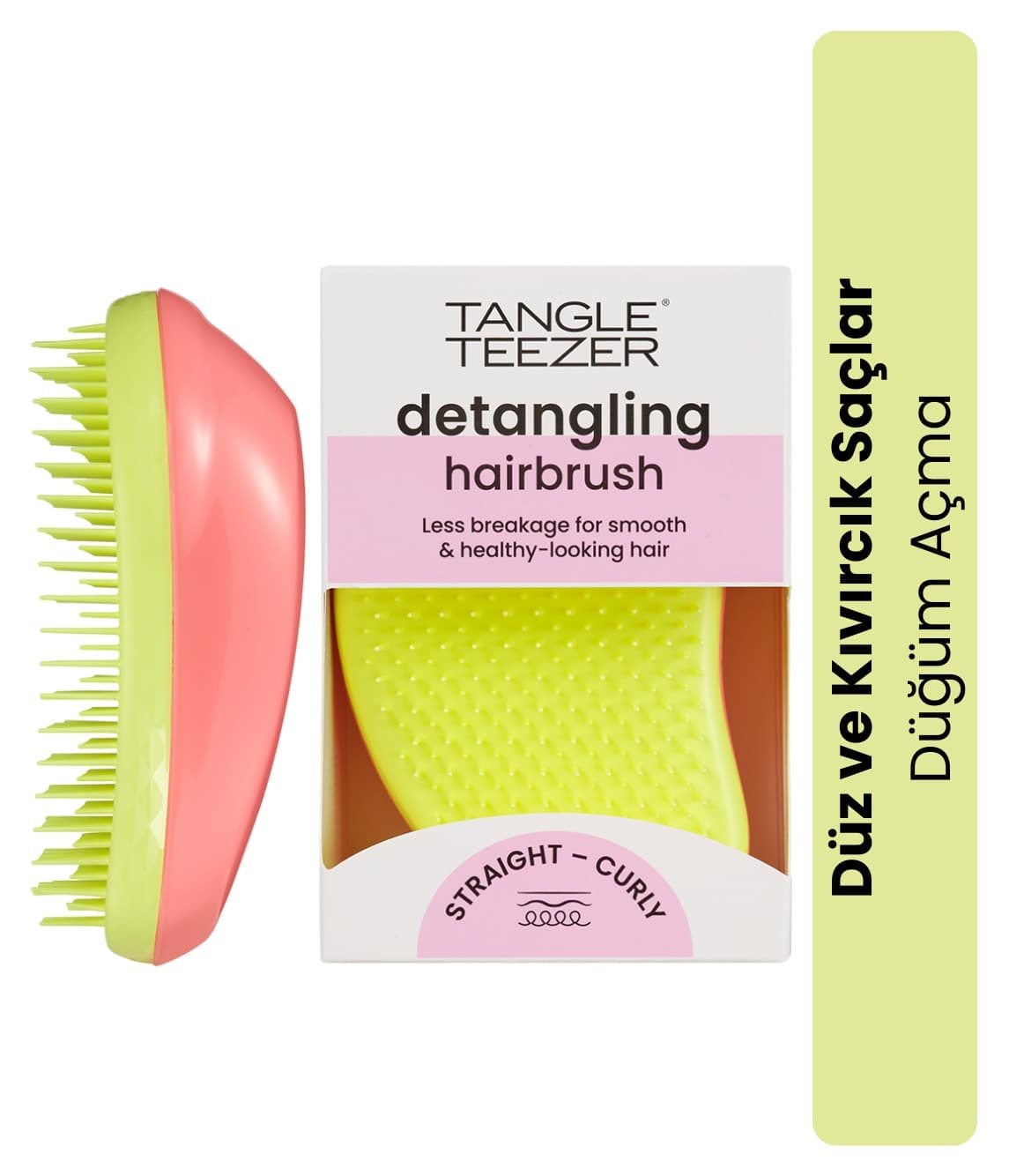 برس مو Tangle Teezer Original برای موهای صاف و فر صورتی سالمونی زرد برس مو Tangle Teezer Original برای موهای صاف و فر صورتی سالمونی زرد
