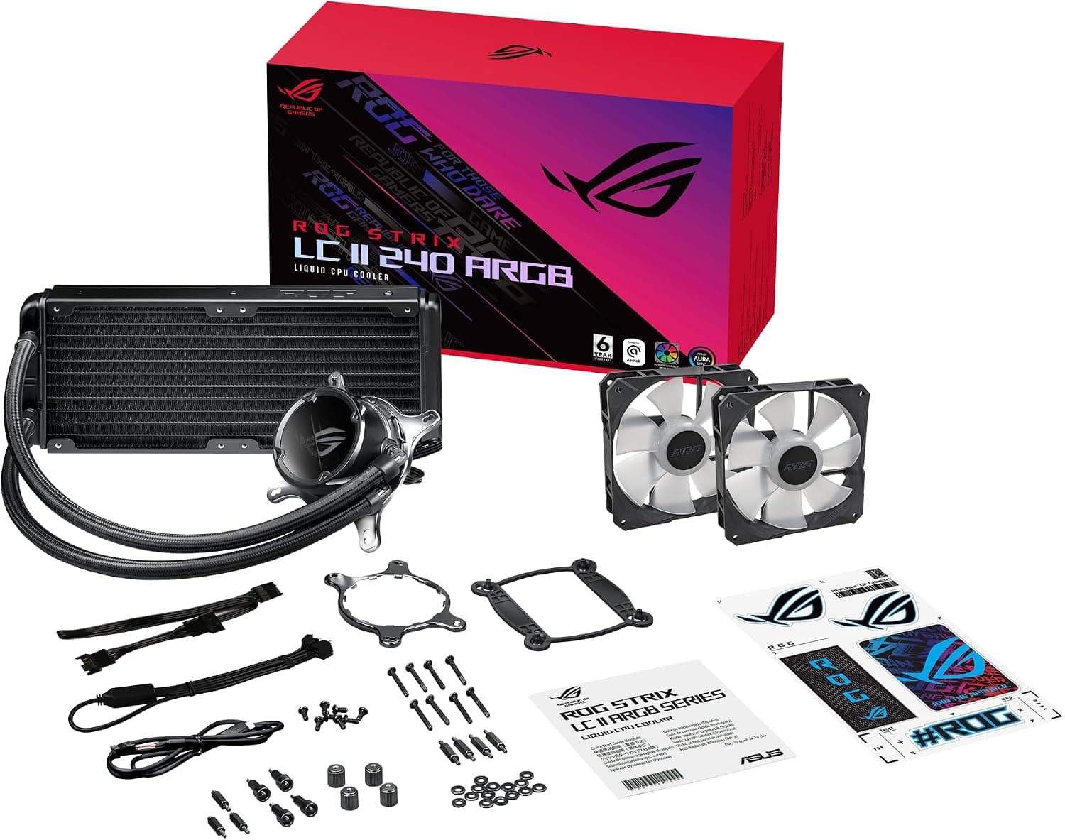 خنککننده مایع پردازنده ASUS ROG Strix LC II 240 ARGB 240mm خنککننده مایع پردازنده ASUS ROG Strix LC II 240 ARGB 240mm