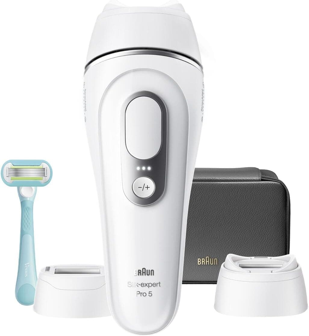 دستگاه IPL رفع موهای زائد خانگی Braun Silk·expert Pro 5 با کیف، Gillette Venus و 2 سری مدل PL5234 دستگاه IPL رفع موهای زائد خانگی Braun Silk·expert Pro 5 با کیف، Gillette Venus و 2 سری مدل PL5234