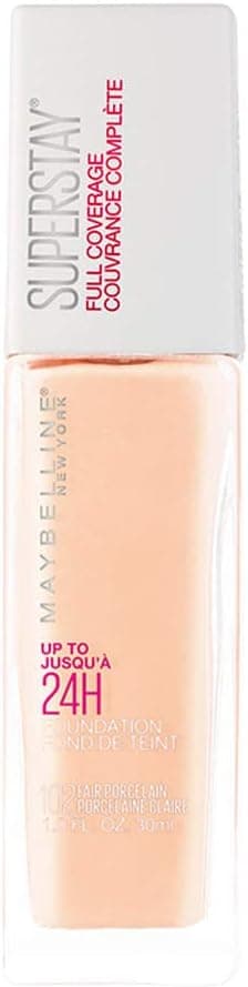 کرم پودر مایع Maybelline مدل Super Stay Full Coverage رنگ Fair Porcelain 1 Fl Oz کرم پودر مایع Maybelline مدل Super Stay Full Coverage رنگ Fair Porcelain 1 Fl Oz