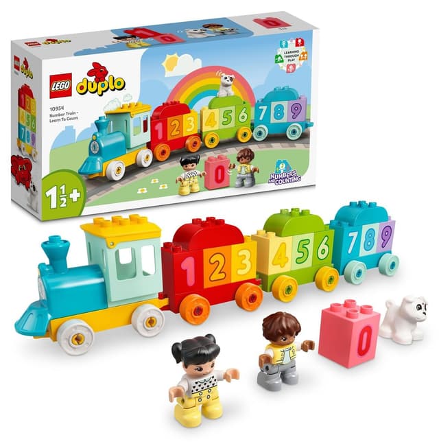 لگو 10954 DUPLO قطار آموزش شمارش مناسب 1/2+ سال، 23P لگو 10954 DUPLO قطار آموزش شمارش مناسب 1/2+ سال، 23P