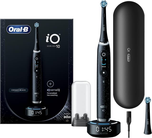 مسواک برقی شارژی Oral-B با ۷ حالت هوشمند و AI، مشکی کیهانی مدل iO Series 10 iOM10.2B4.2AD مسواک برقی شارژی Oral-B با ۷ حالت هوشمند و AI، مشکی کیهانی مدل iO Series 10 iOM10.2B4.2AD
