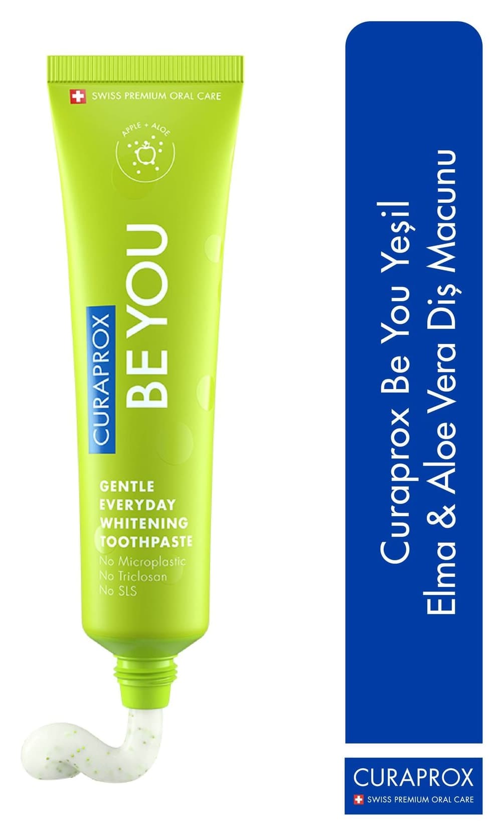 خمیر دندان Curaprox Be You سبز با طعم سیب و آلوئه ورا 60ml خمیر دندان Curaprox Be You سبز با طعم سیب و آلوئه ورا 60ml