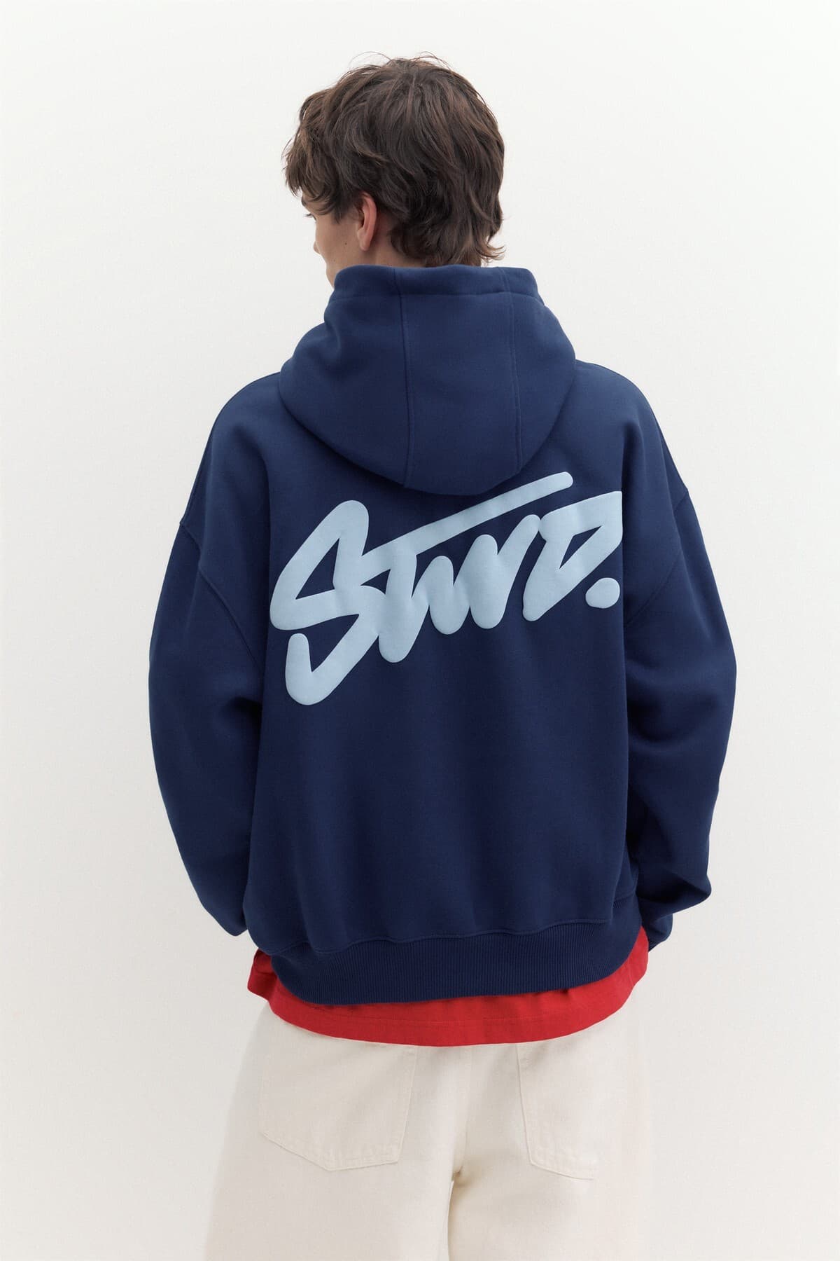سویشرت کلاهدار Pull & Bear با فرم باکسی STWD سویشرت کلاهدار Pull & Bear با فرم باکسی STWD