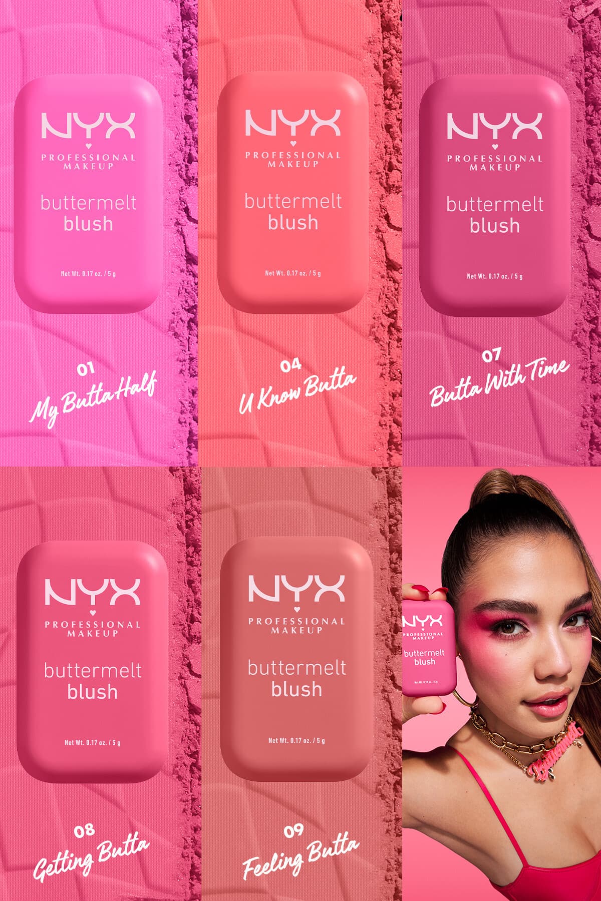 رژگونه کرمی پودری Buttermelt NYX Professional Makeup ماندگار تا ۱۲ ساعت رنگ 04 U Know Butta رژگونه کرمی پودری Buttermelt NYX Professional Makeup ماندگار تا ۱۲ ساعت رنگ 04 U Know Butta