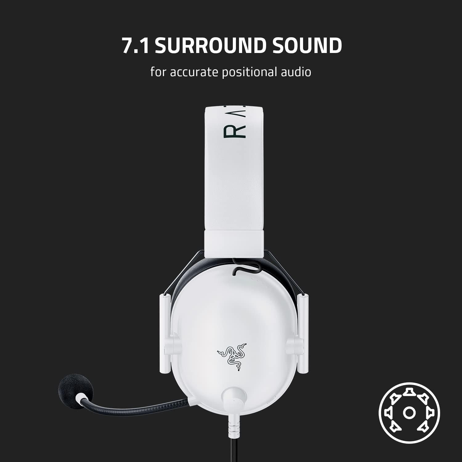 هدست گیمینگ Razer مدل BlackShark V2 X با صدای سوراند 7.1 سفید هدست گیمینگ Razer مدل BlackShark V2 X با صدای سوراند 7.1 سفید
