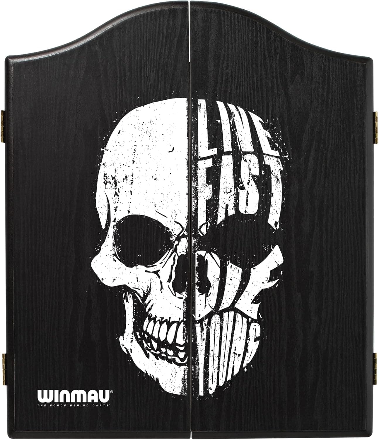 ست کابینت دارت WINMAU با طرح چوب مدل Skull Deluxe، تخته امتیاز و بستهشدن مغناطیسی ست کابینت دارت WINMAU با طرح چوب مدل Skull Deluxe، تخته امتیاز و بستهشدن مغناطیسی