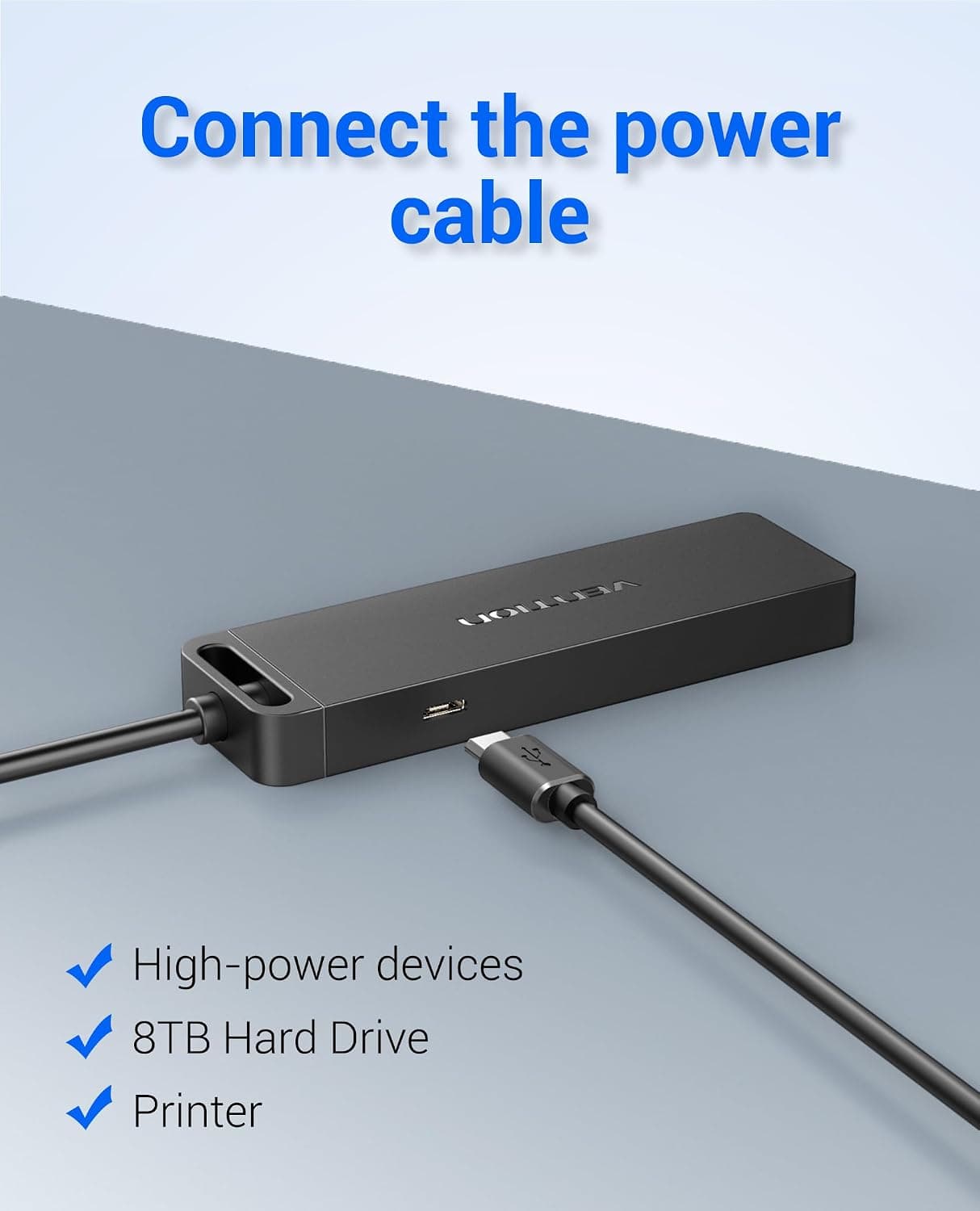 هاب USB 3.0 فوق نازک VENTION پشتیبانی شارژ ۴ پورت ۱ متری هاب USB 3.0 فوق نازک VENTION پشتیبانی شارژ ۴ پورت ۱ متری