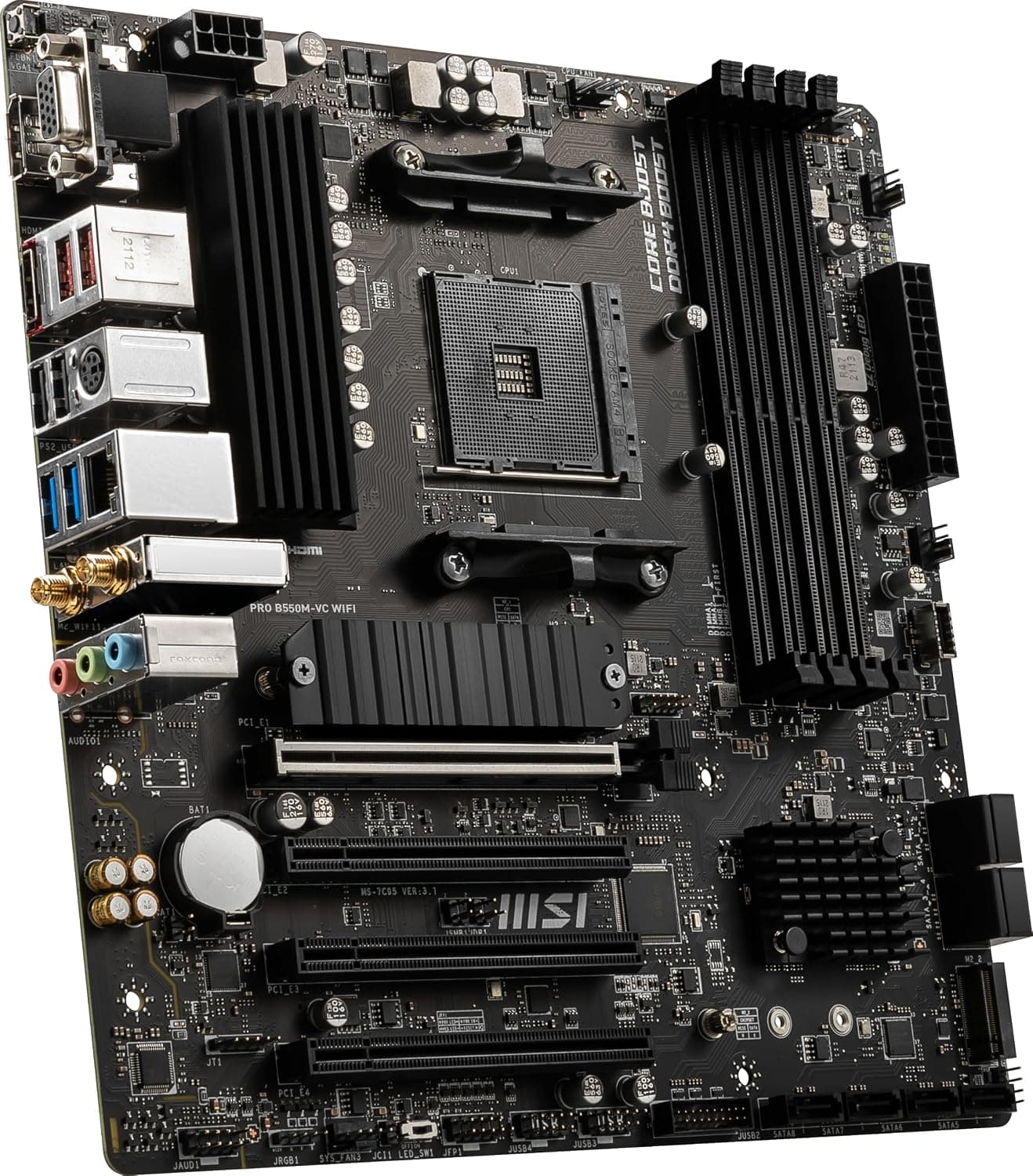 مادربرد MSI سوکت AMD AM4 مدل PRO B550M-VC WiFi ProSeries مادربرد MSI سوکت AMD AM4 مدل PRO B550M-VC WiFi ProSeries