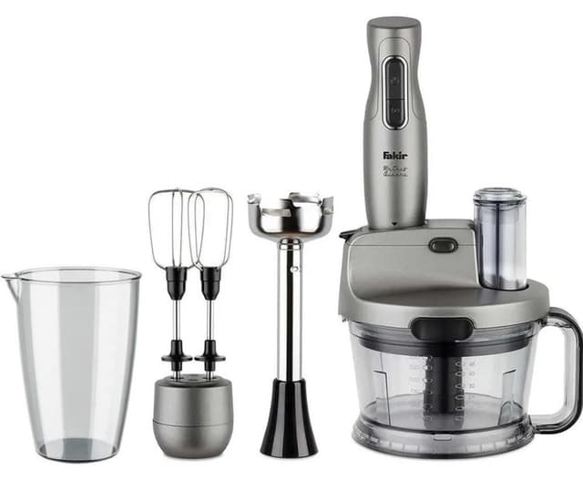 ست بلندر Fakir Mr Chef Quadro 1000 W نقرهای ست بلندر Fakir Mr Chef Quadro 1000 W نقرهای
