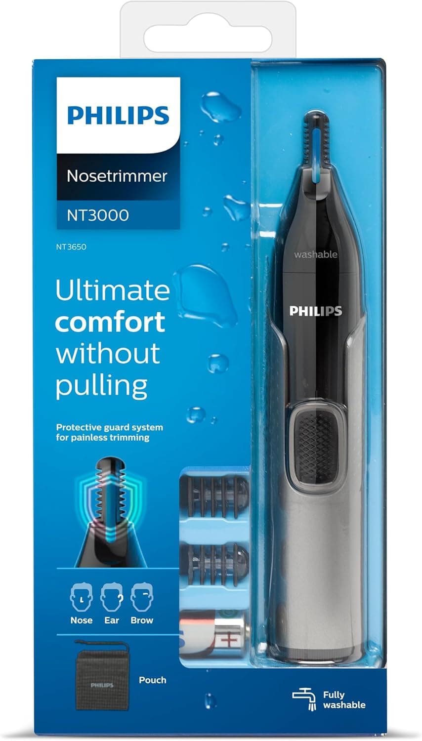 تریمر بینی مردانه PHILIPS سری 3000 ضدآب مدل NT3650/16 خاکستری تریمر بینی مردانه PHILIPS سری 3000 ضدآب مدل NT3650/16 خاکستری
