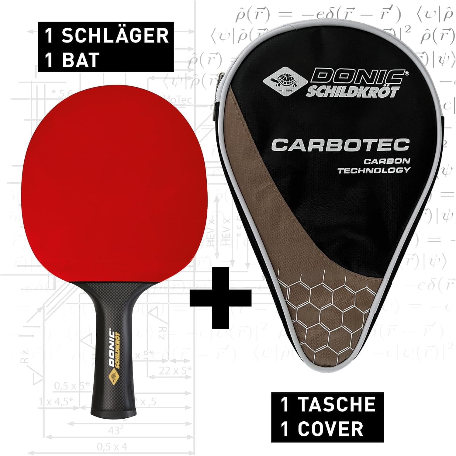 راکت پینگپنگ Donic-Schildkröt دسته مقعر با رویه ITTF و کربن قابل انتخاب 20%، 50% و 100% راکت پینگپنگ Donic-Schildkröt دسته مقعر با رویه ITTF و کربن قابل انتخاب 20%، 50% و 100%