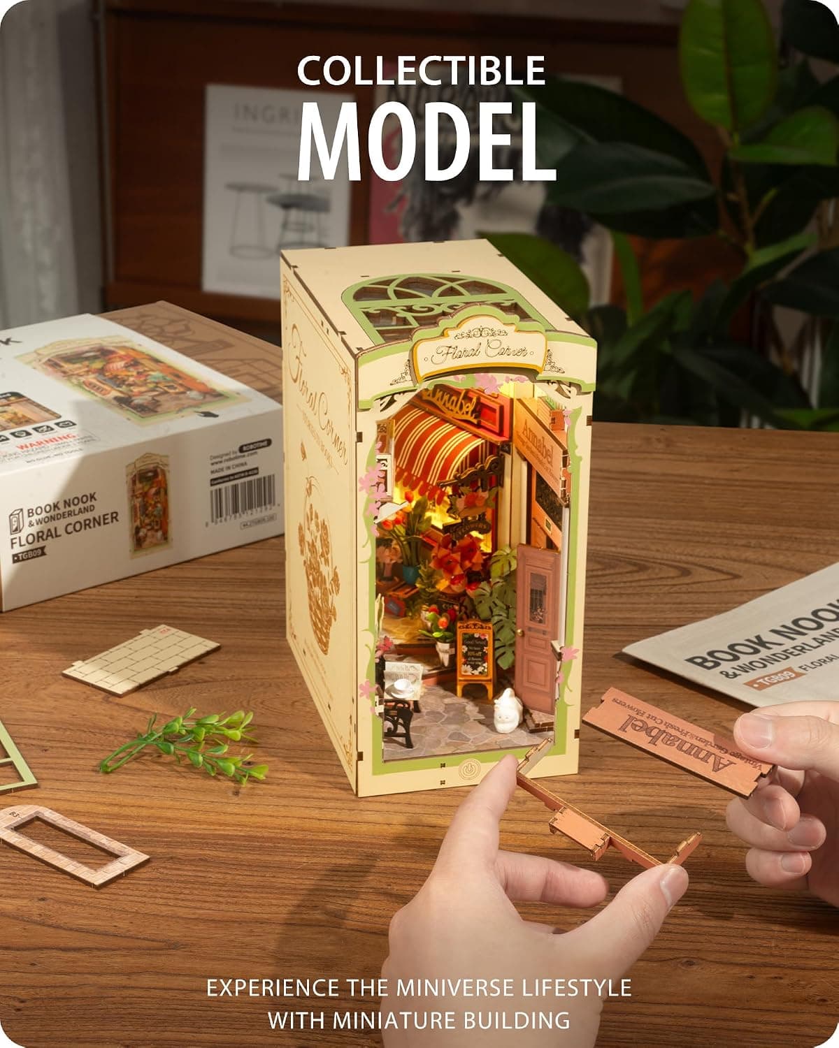 کیت ساخت بوکنوک سهبعدی نوجوانان و بزرگسالان Wowood مدل Floral Corner کیت ساخت بوکنوک سهبعدی نوجوانان و بزرگسالان Wowood مدل Floral Corner