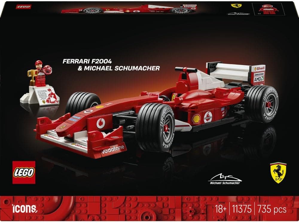 لگو Icons Ferrari F2004 و Michael Schumacher مدل 11375 لگو Icons Ferrari F2004 و Michael Schumacher مدل 11375