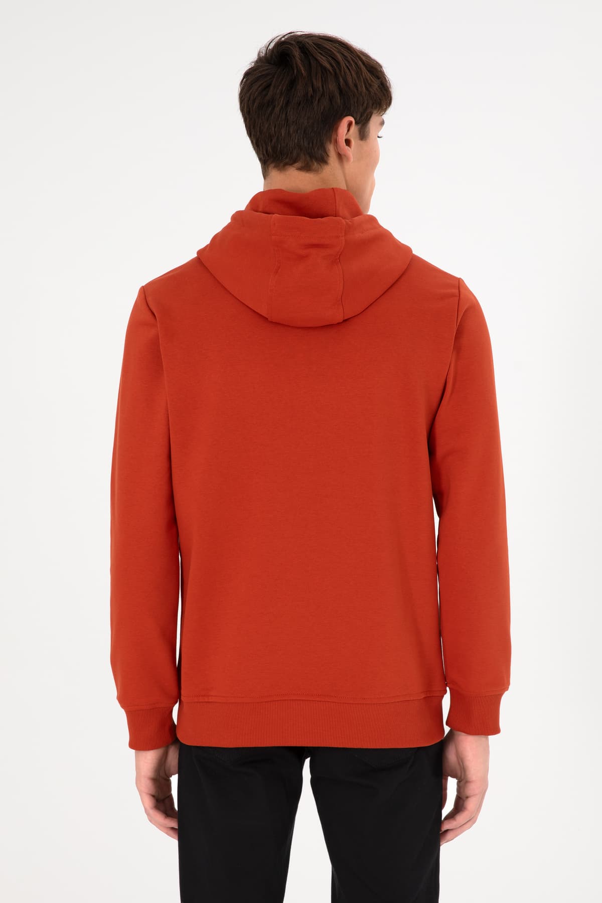 سوئیشرت هودی مردانه U.S. Polo Assn. فیت معمولی آجری Basic 50295175-VR031 سوئیشرت هودی مردانه U.S. Polo Assn. فیت معمولی آجری Basic 50295175-VR031