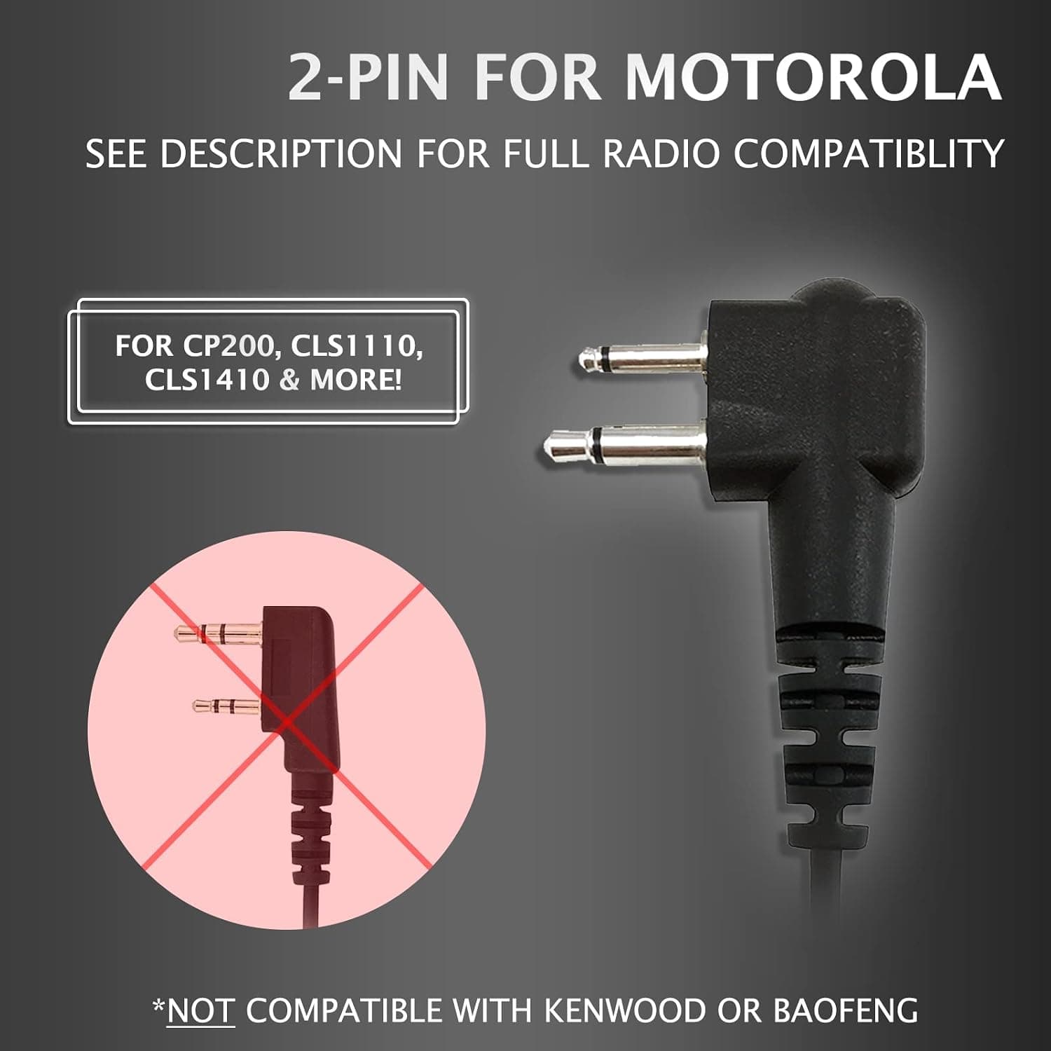 هندزفری مناسب بیسیمهای Motorola، PROMAXPOWER با میکروفون، دکمه PTT و سیم یکتکه C-Shape مدلهای CP110، CP185، CP200، CLS1110، CLS1410، EP450، RDM2070D هندزفری مناسب بیسیمهای Motorola، PROMAXPOWER با میکروفون، دکمه PTT و سیم یکتکه C-Shape مدلهای CP110، CP185، CP200، CLS1110، CLS1410، EP450، RDM2070D