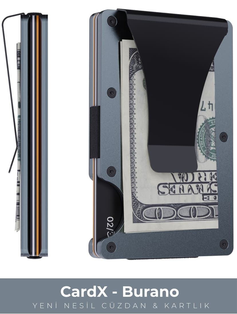 کیف پول یونیسکس Louise Motto مدل Cardx Burano Clips مینیمال با کارتخور فلزی و محافظ RFID خاکستری کیف پول یونیسکس Louise Motto مدل Cardx Burano Clips مینیمال با کارتخور فلزی و محافظ RFID خاکستری