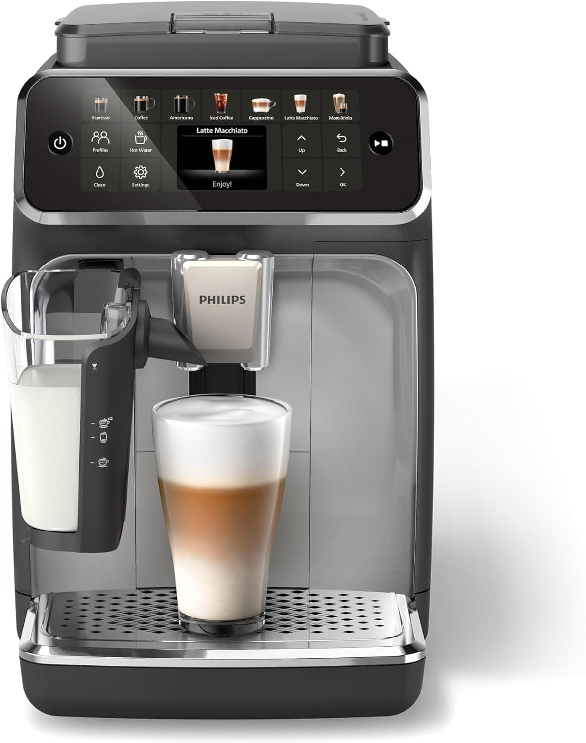 اسپرسوساز تماماتوماتیک Philips سری 5500 LatteGo مدل EP5547/90 همراه قرص حلکننده روغن قهوه CA6704/10 اسپرسوساز تماماتوماتیک Philips سری 5500 LatteGo مدل EP5547/90 همراه قرص حلکننده روغن قهوه CA6704/10