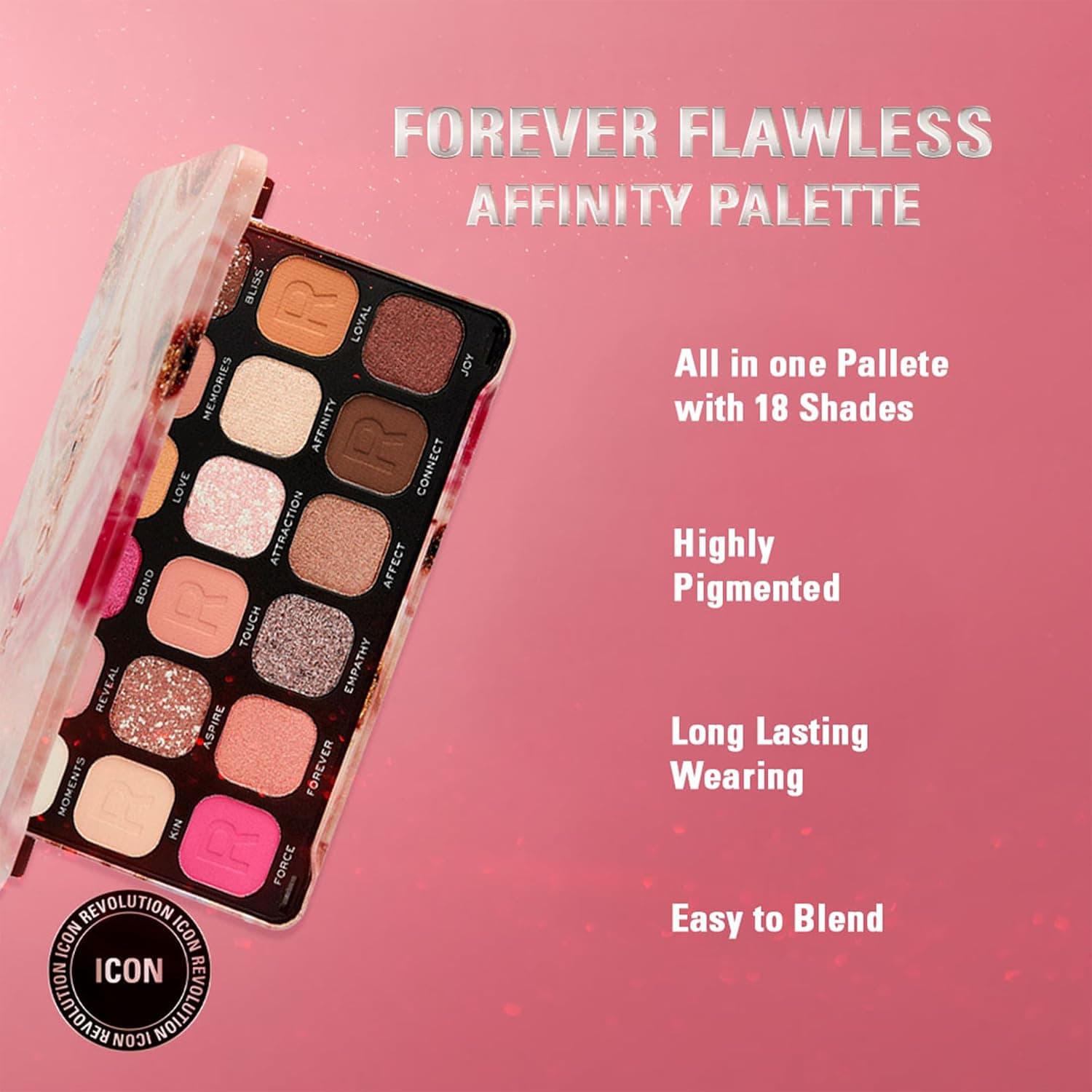 پالت سایه چشم Revolution Beauty London Revolution Forever Flawless Affinity پالت سایه چشم Revolution Beauty London Revolution Forever Flawless Affinity