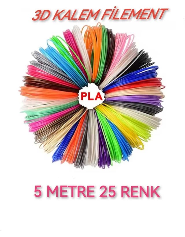 فیلامنت قلم سه بعدی dvrktasarım PLA 1.75mm 25 رنگ 5 متری Divrak3d فیلامنت قلم سه بعدی dvrktasarım PLA 1.75mm 25 رنگ 5 متری Divrak3d