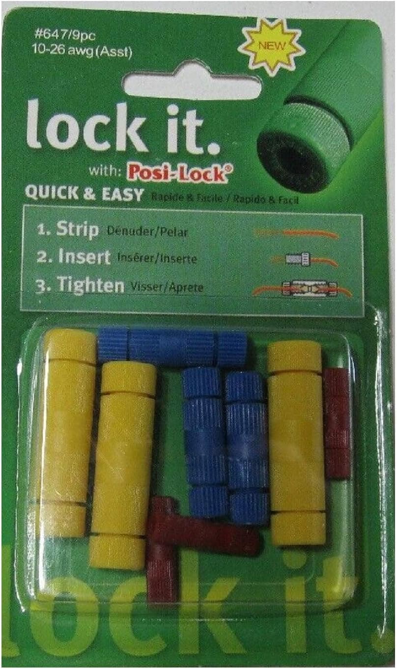 کانکتور سیم Posi-Products Posi-Lock بسته متنوع 10-24 AWG کانکتور سیم Posi-Products Posi-Lock بسته متنوع 10-24 AWG