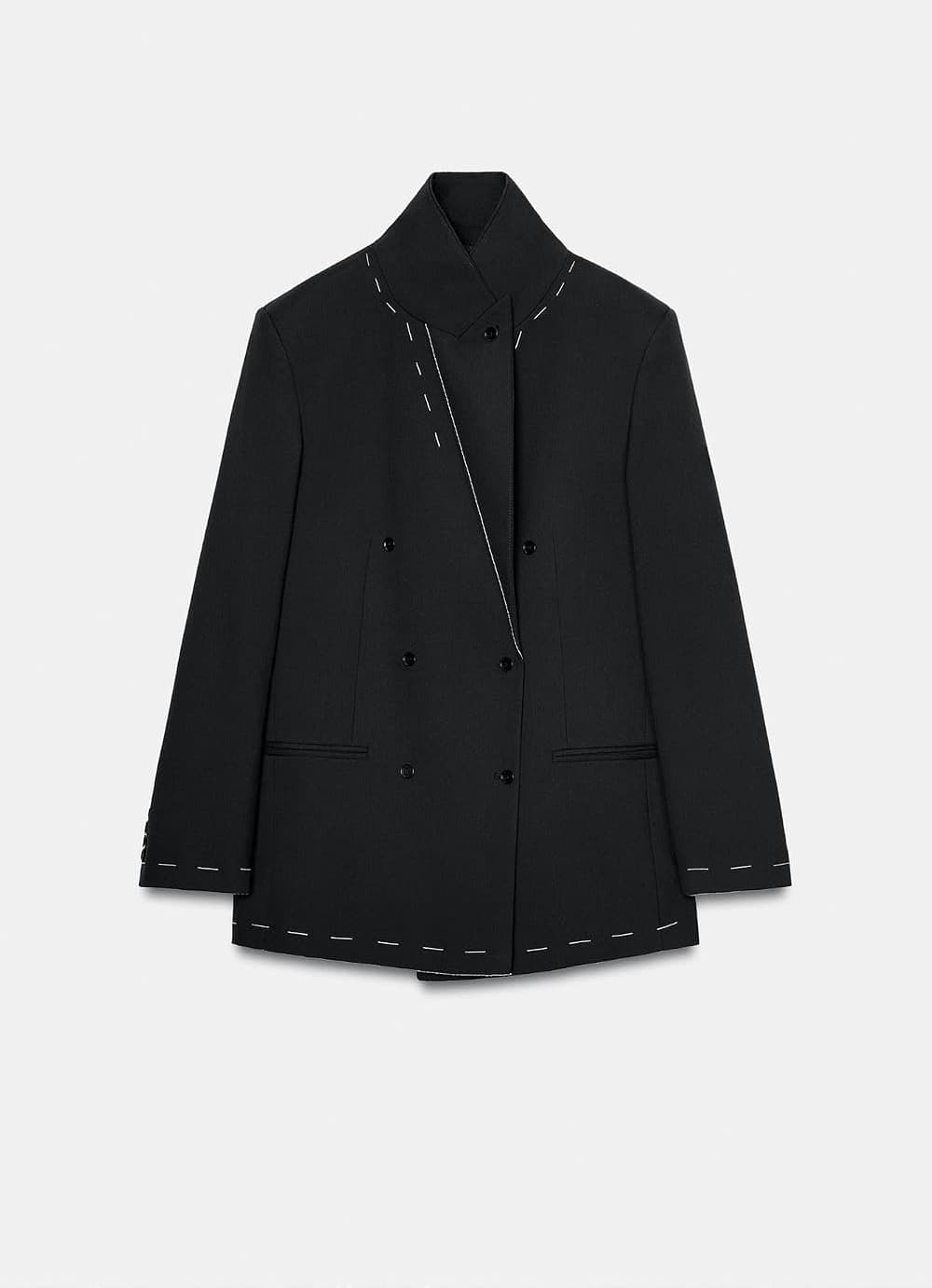 بلیزر مردانه Zara اورسایز با دوخت رو مشکی سایز M-L بلیزر مردانه Zara اورسایز با دوخت رو مشکی سایز M-L