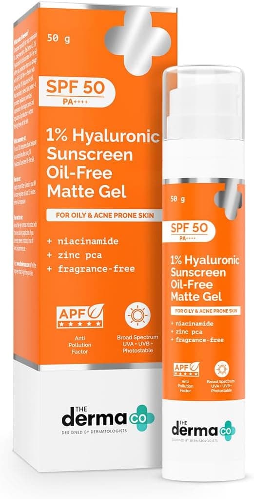 ضد آفتاب The Derma Co 1% Hyaluronic Aqua Gel SPF 50 PA++++ بدون چربی 50g ضد آفتاب The Derma Co 1% Hyaluronic Aqua Gel SPF 50 PA++++ بدون چربی 50g