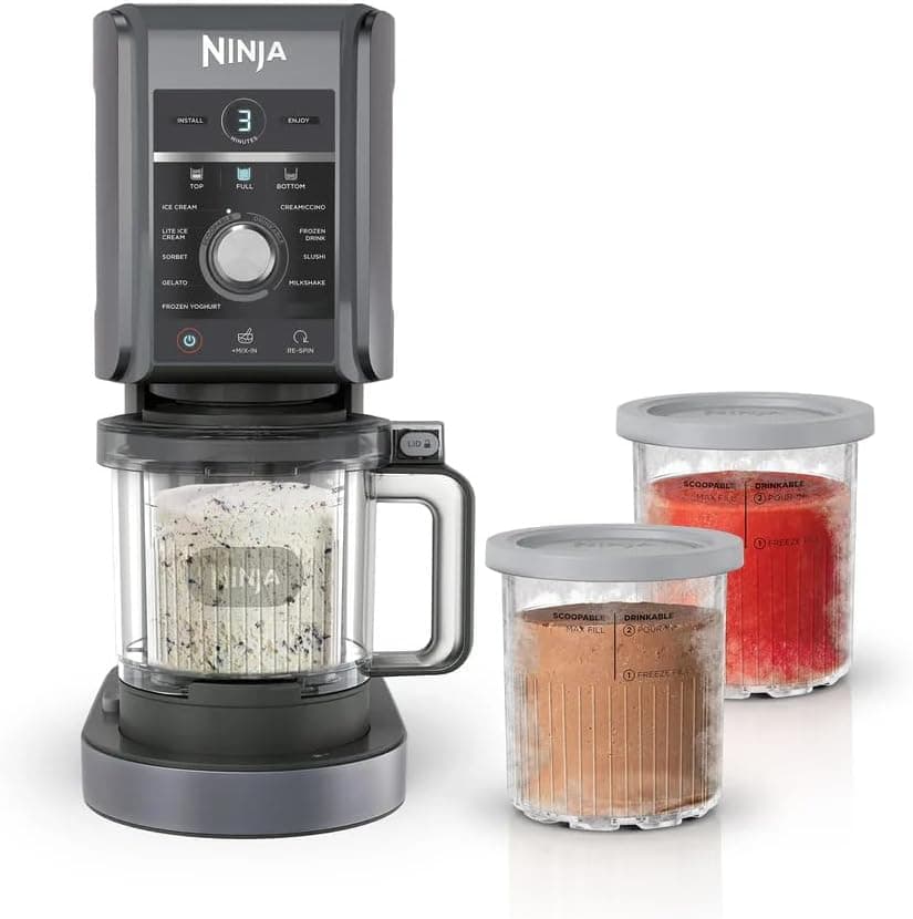 دستگاه بستنی و فروزن Ninja CREAMi Deluxe 10-in-1 مدل NC502EU دستگاه بستنی و فروزن Ninja CREAMi Deluxe 10-in-1 مدل NC502EU