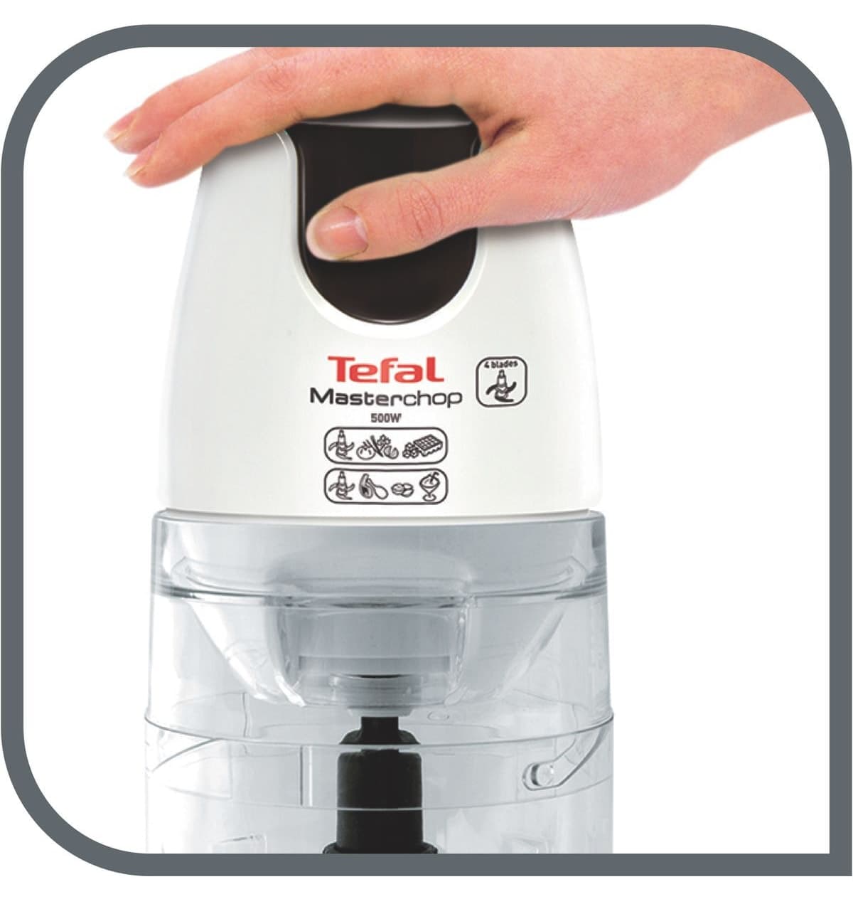 خردکن 4 تیغه TEFAL MasterChop Powelix Maxi با توان 500 Watt سفید مدل 1500637071 خردکن 4 تیغه TEFAL MasterChop Powelix Maxi با توان 500 Watt سفید مدل 1500637071