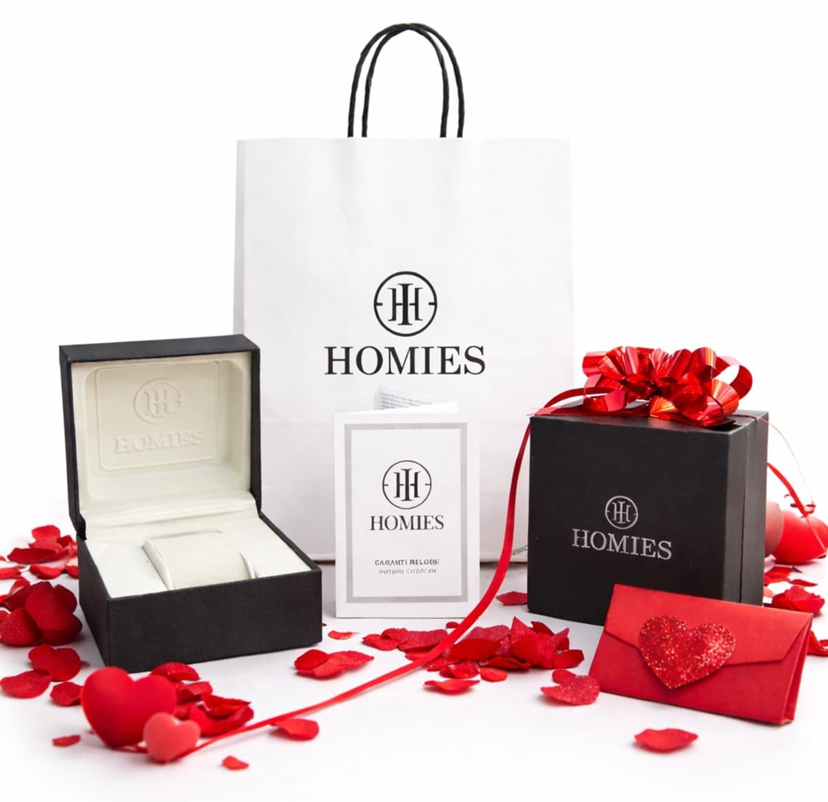 ساعت زنانه Homies رزگلد و مشکی شیشه کریستال مدل HM20508 ساعت زنانه Homies رزگلد و مشکی شیشه کریستال مدل HM20508