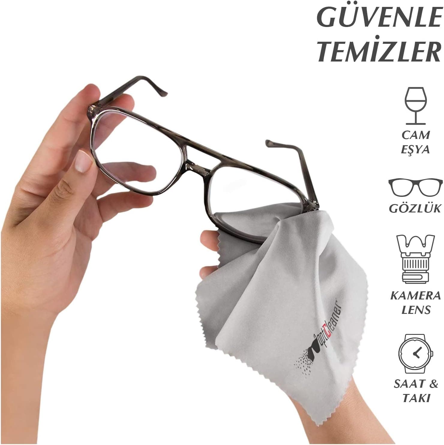 دستمال تمیزکننده میکروفایبر OptiCleaner 13 تایی لنز، عینک، گوشی، تبلت، لپتاپ و تلویزیون دستمال تمیزکننده میکروفایبر OptiCleaner 13 تایی لنز، عینک، گوشی، تبلت، لپتاپ و تلویزیون