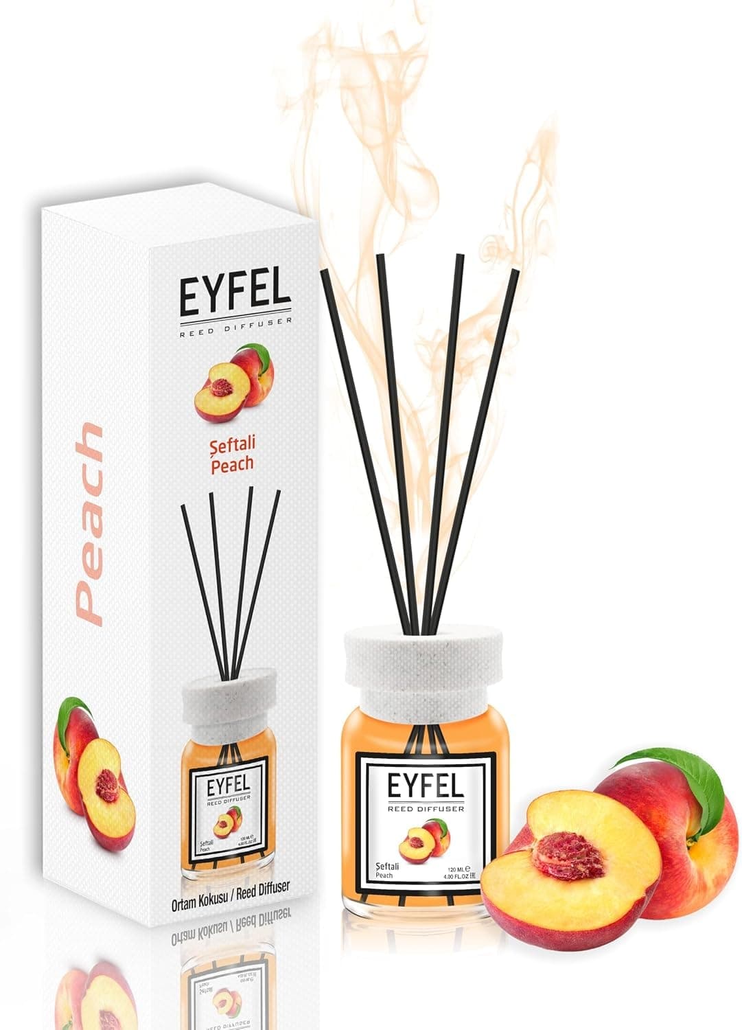 دیفیوزر نی خوشبو کننده eyfel eau de parfum با رایحه هلو 120ml دیفیوزر نی خوشبو کننده eyfel eau de parfum با رایحه هلو 120ml
