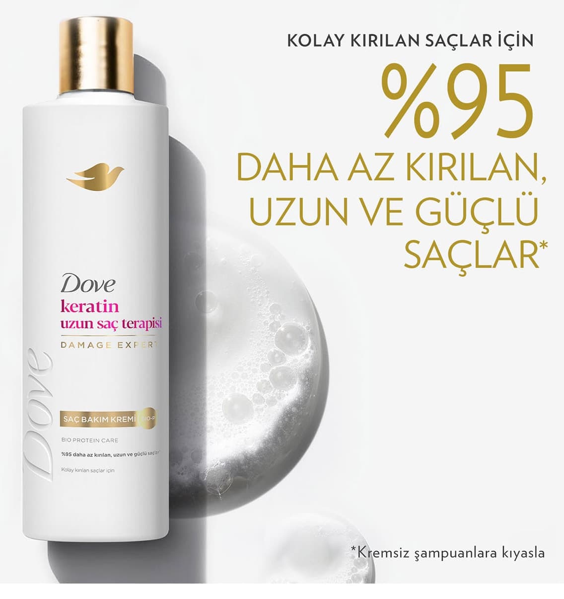 کرم مراقبت Dove کراتین تراپی موهای بلند 350ml×2 کرم مراقبت Dove کراتین تراپی موهای بلند 350ml×2