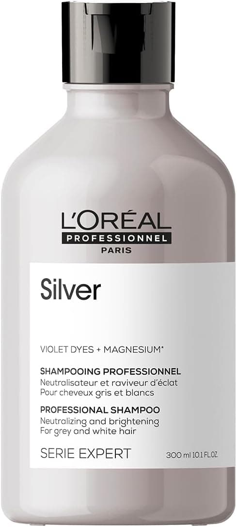 شامپو آبی متعادلکننده رنگ برای موهای بلوند خیلی روشن، خاکستری و سفید L'Oréal Professionnel Paris Serie Expert Silver 300ml شامپو آبی متعادلکننده رنگ برای موهای بلوند خیلی روشن، خاکستری و سفید L'Oréal Professionnel Paris Serie Expert Silver 300ml