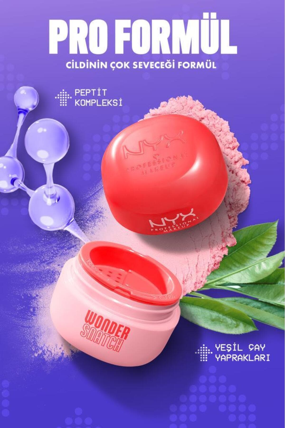 اسفنج پودر و پودر تثبیتکننده NYX Professional Makeup Wonder Snatch 02 Cheeky Cherry اسفنج پودر و پودر تثبیتکننده NYX Professional Makeup Wonder Snatch 02 Cheeky Cherry