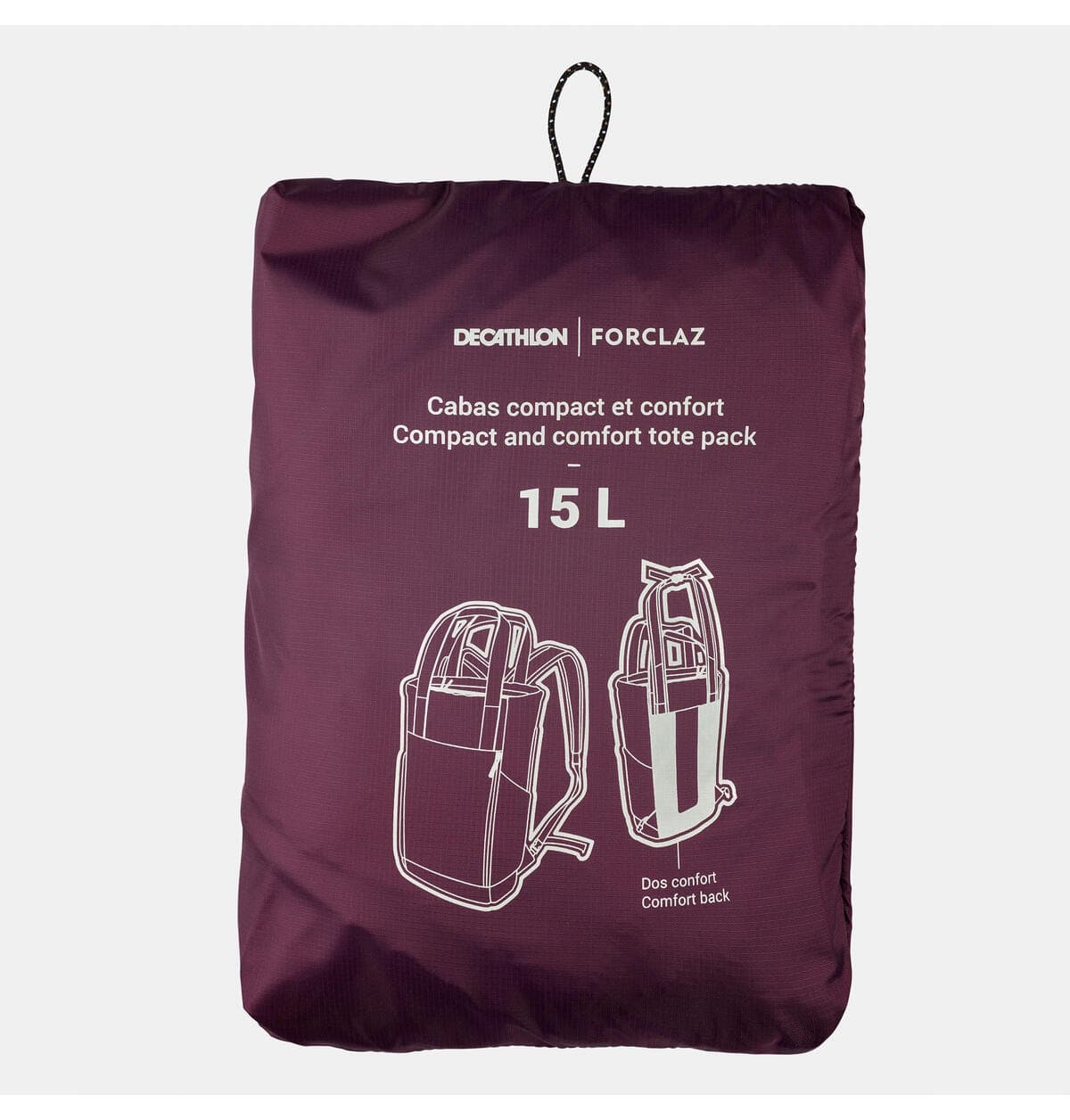 کیف سفر زنانه Decathlon Forclaz دو کاره بنفش 15 L کیف سفر زنانه Decathlon Forclaz دو کاره بنفش 15 L
