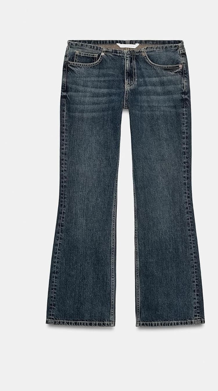 شلوار جین زنانه Zara TRF کمر پایین آبی سایز 40 شلوار جین زنانه Zara TRF کمر پایین آبی سایز 40
