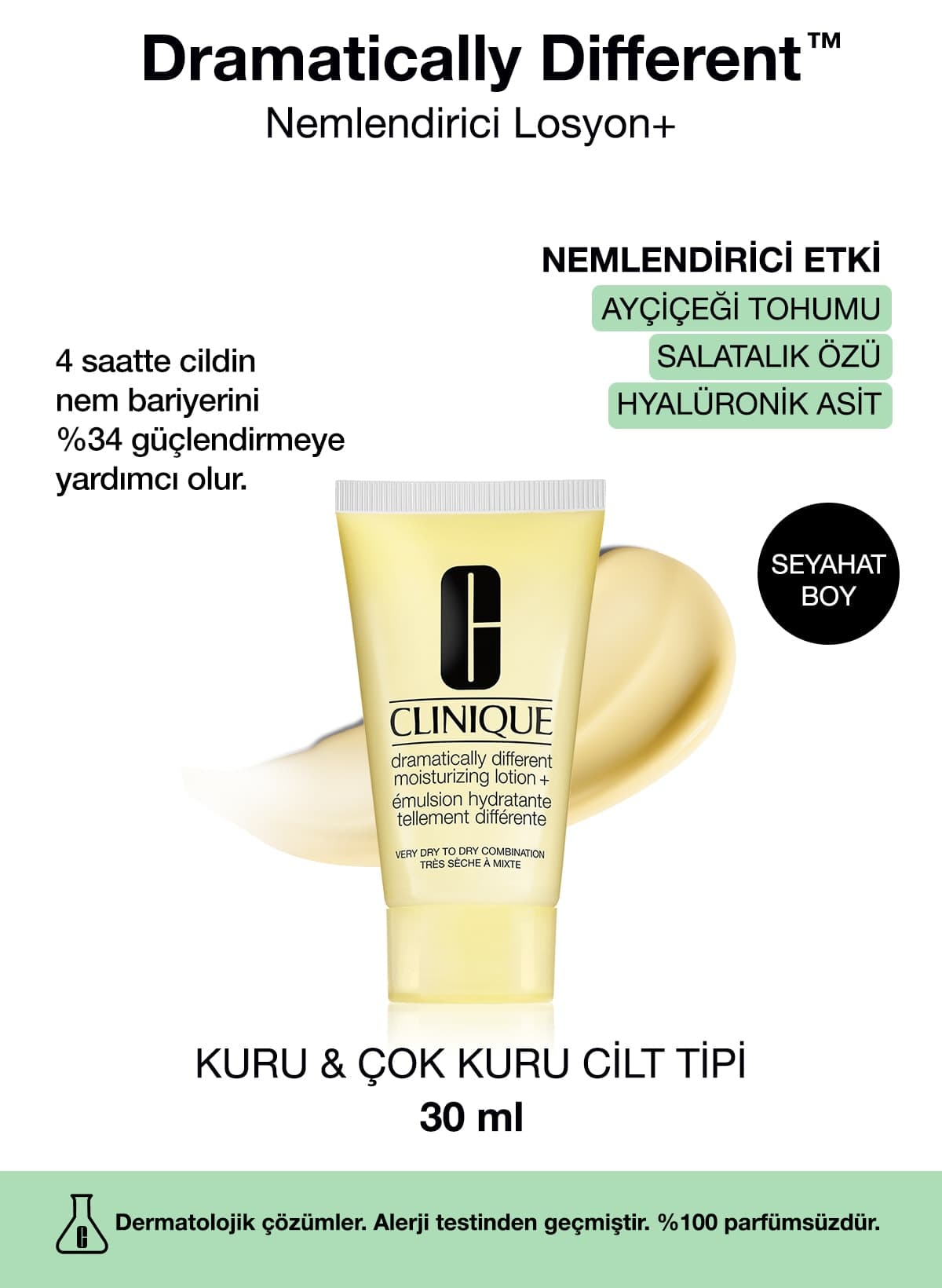 لوسیون مرطوبکننده Clinique Dramatically Different برای پوست خشک و بسیار خشک 30ml لوسیون مرطوبکننده Clinique Dramatically Different برای پوست خشک و بسیار خشک 30ml