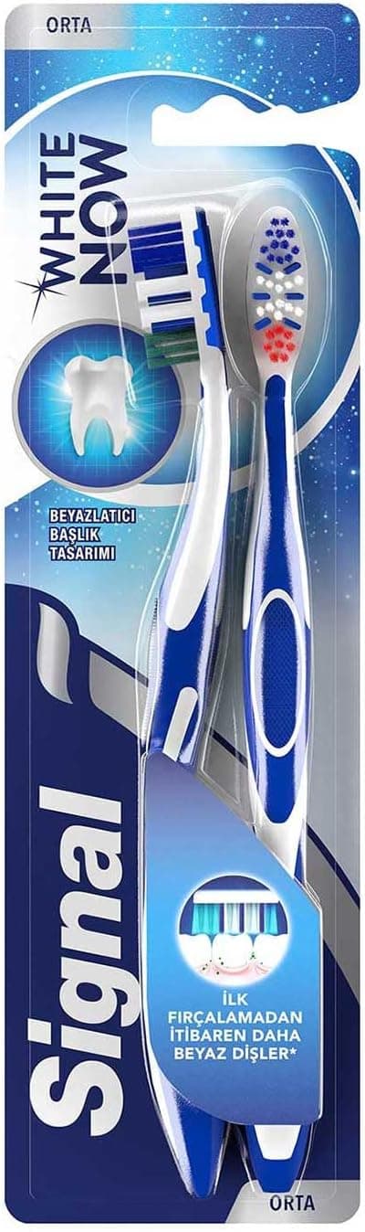 مسواک متوسط Signal White Now مخصوص دندانهای سفید 2 عددی (1+1) مسواک متوسط Signal White Now مخصوص دندانهای سفید 2 عددی (1+1)