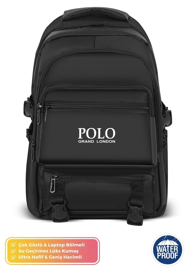 کولهپشتی یونیسکس POLOGRAND London چندجیبی حجم بالا ضدآب ارتوپدی ورزشی لپتاپ کولهپشتی یونیسکس POLOGRAND London چندجیبی حجم بالا ضدآب ارتوپدی ورزشی لپتاپ