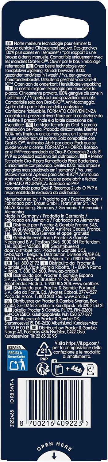 سری یدکی مسواک Oral-B مدل iO Gentle Care سفید 4 عدد سری یدکی مسواک Oral-B مدل iO Gentle Care سفید 4 عدد